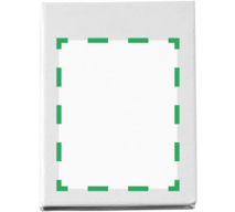 Estuche de cartón con notas adhesivas